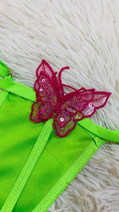 Sweet less verde mariposa fucsia - 1560, foto 3 de 3
