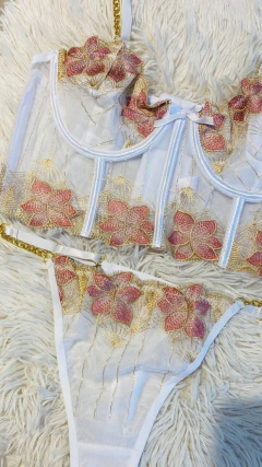 Sweet conjunto de corset con tiras de cadenita - 88565-2, foto 3 de 6