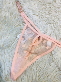 Sweet tanga hilo de tul rosa - F006, foto 1 de 2