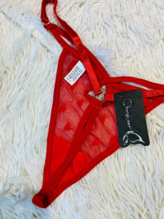 Sweet tanga hilo de tul roja - F006, foto 2 de 3