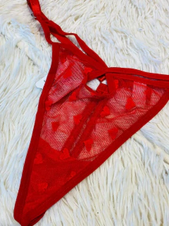 Sweet tanga hilo de tul roja - F006, foto 3 de 3