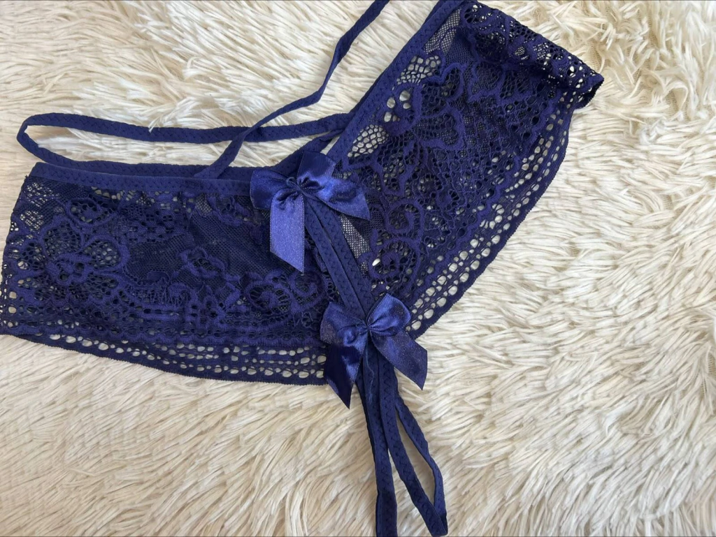 Sweet less rutera con tiras azul oscuro - 3368
