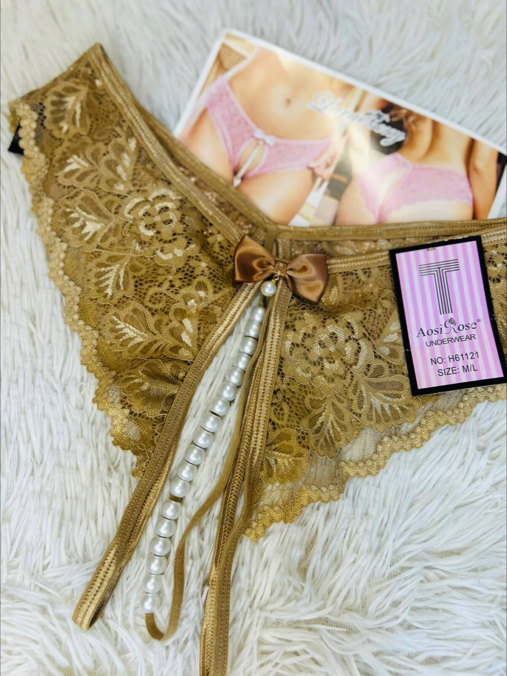 Sweet rutera con perlas beige - 1212