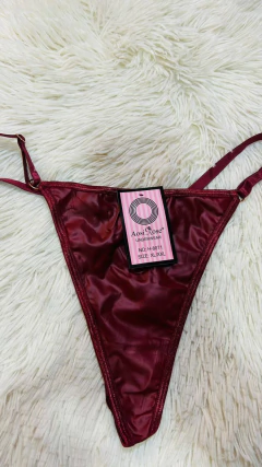 Sweet tanga de vinilo con strass bordo - 194, foto 3 de 4