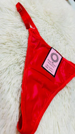 Sweet tanga de vinilo con strass roja - 194, foto 3 de 3