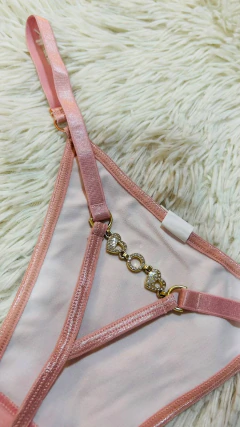 Sweet tanga de vinilo con strass rosa - 194, foto 3 de 3