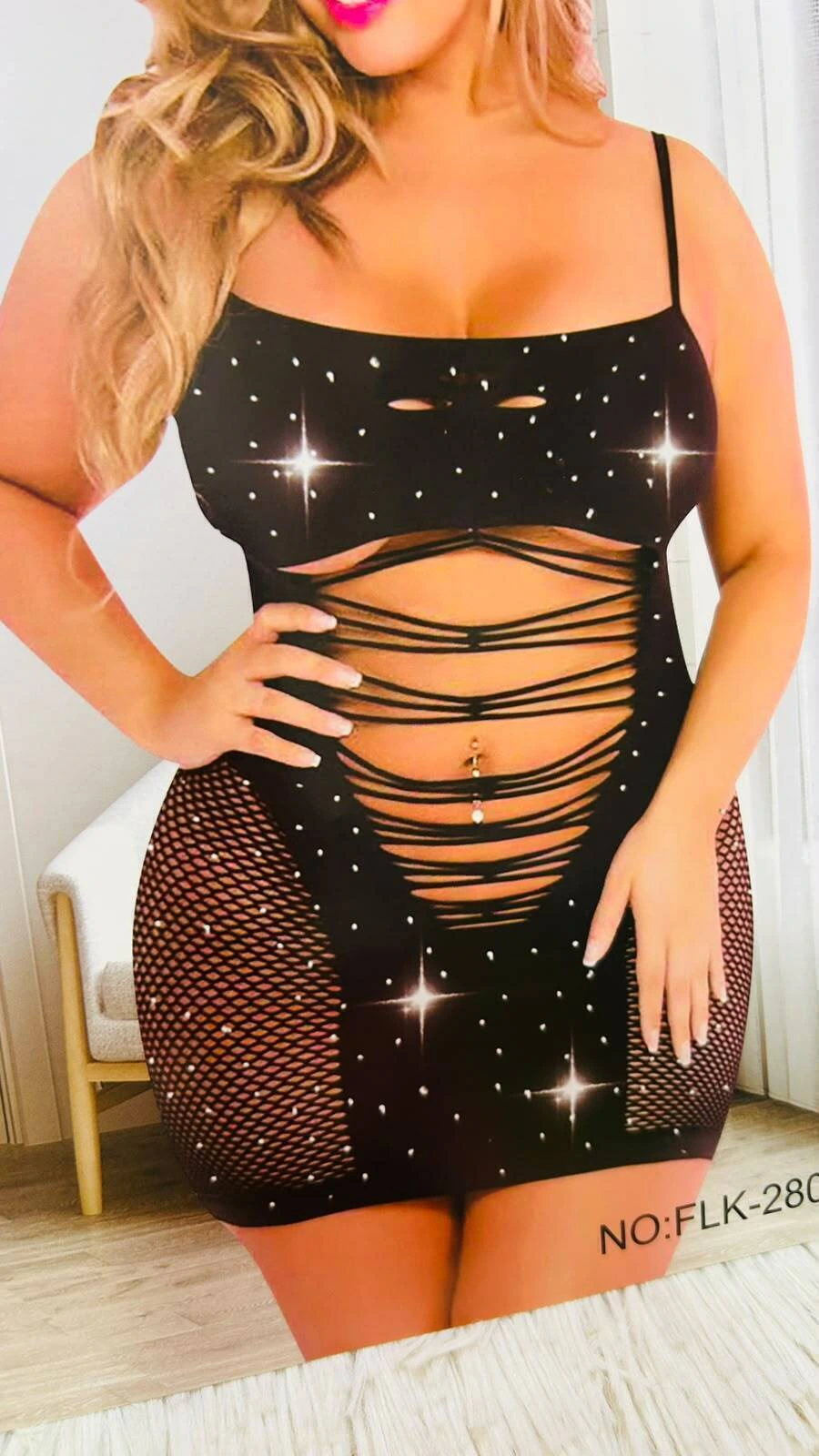 Sweet vestido elastizado negro - 2805-3