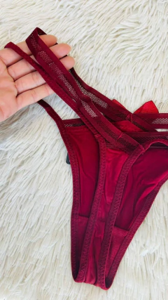 Sweet tanga doble cintura bordo - 2317, foto 2 de 3