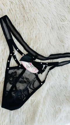 Sweet colalles lencera de encaje, red y strass negra - 2313, foto 1 de 3