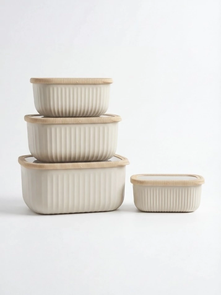 Set x4 tuppers Beige GH-2325