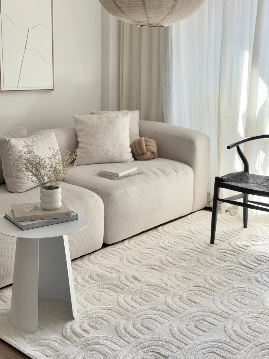Alfombra de 180x230 Blanca GH-1951