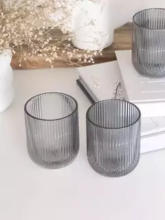Set x3 vasos Rayados 260ml Gris GH-1964, foto 3 de 4
