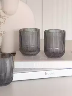Set x3 vasos Rayados 260ml Gris GH-1964, foto 1 de 4