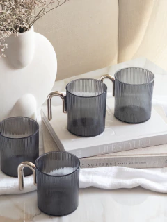 Taza Acrílica Gris c/ Mango Dorado GH-1930, foto 2 de 14