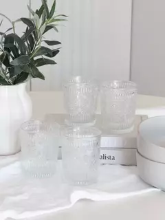 Set x6 Vasos Con Arabesco Transparente 290ml, foto 4 de 7