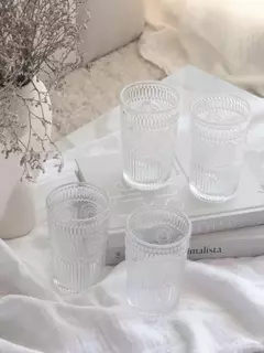 Set x6 vasos Con Arabesco Transparente 370ml, foto 2 de 7