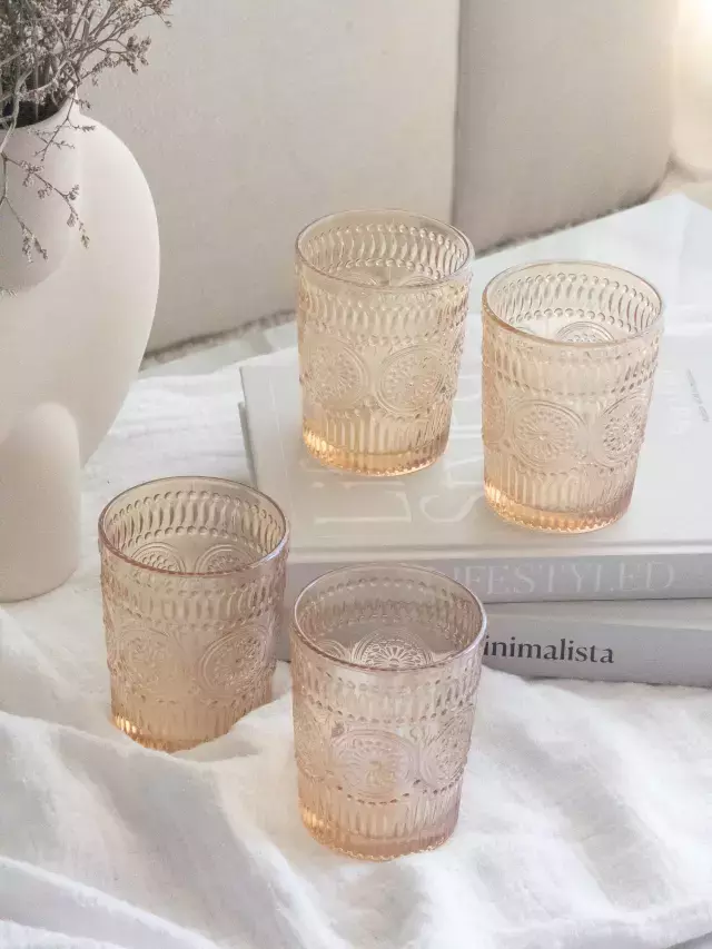 Set x6 Vasos con Arabesco Ámbar 290ml