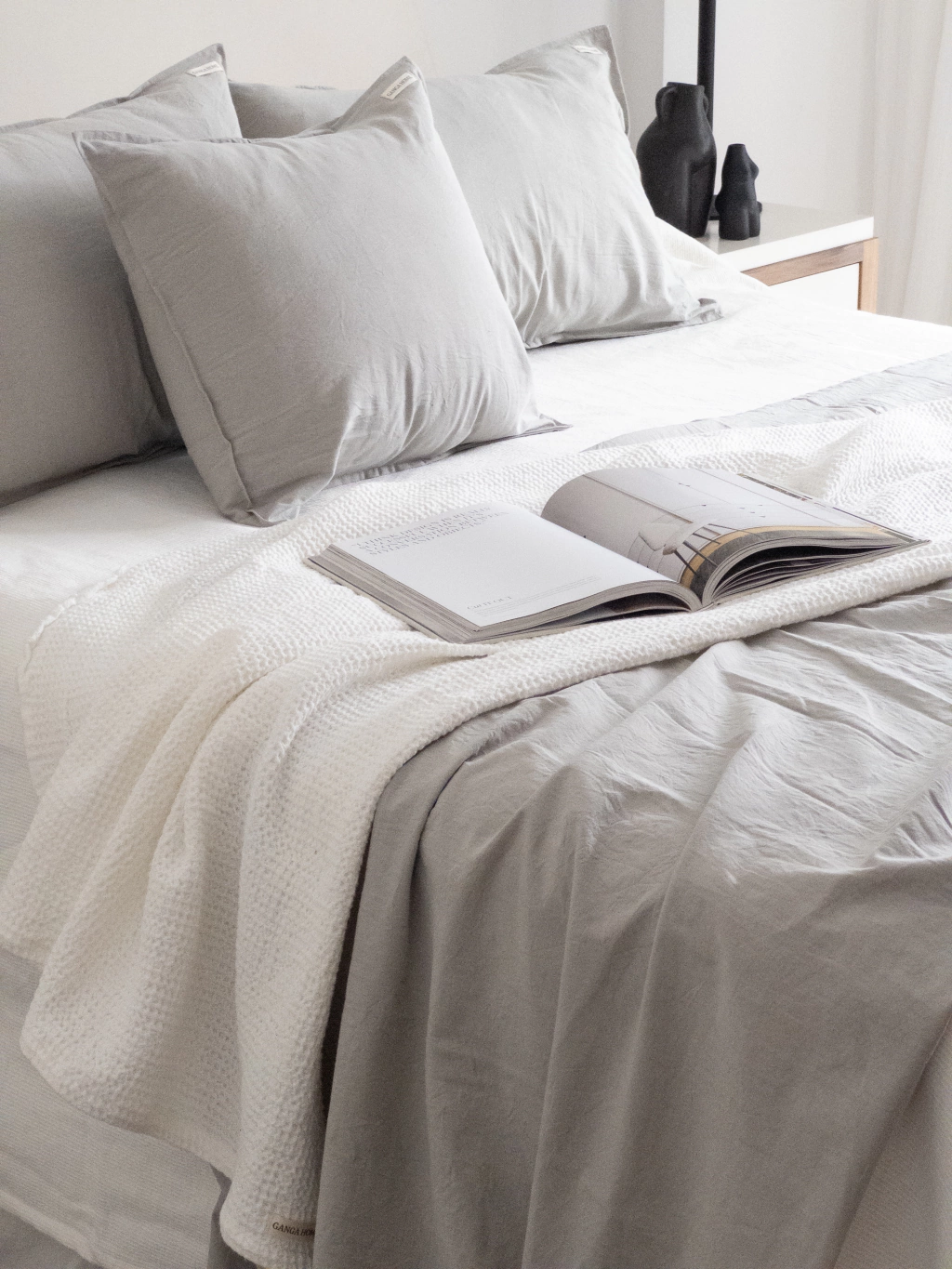Pie De Cama Tusor Gris Perla 120X280