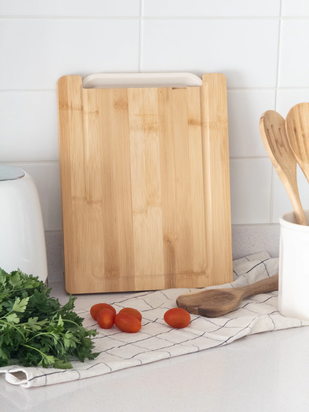 Tabla de Bambú + Bandeja Crema GH-1598