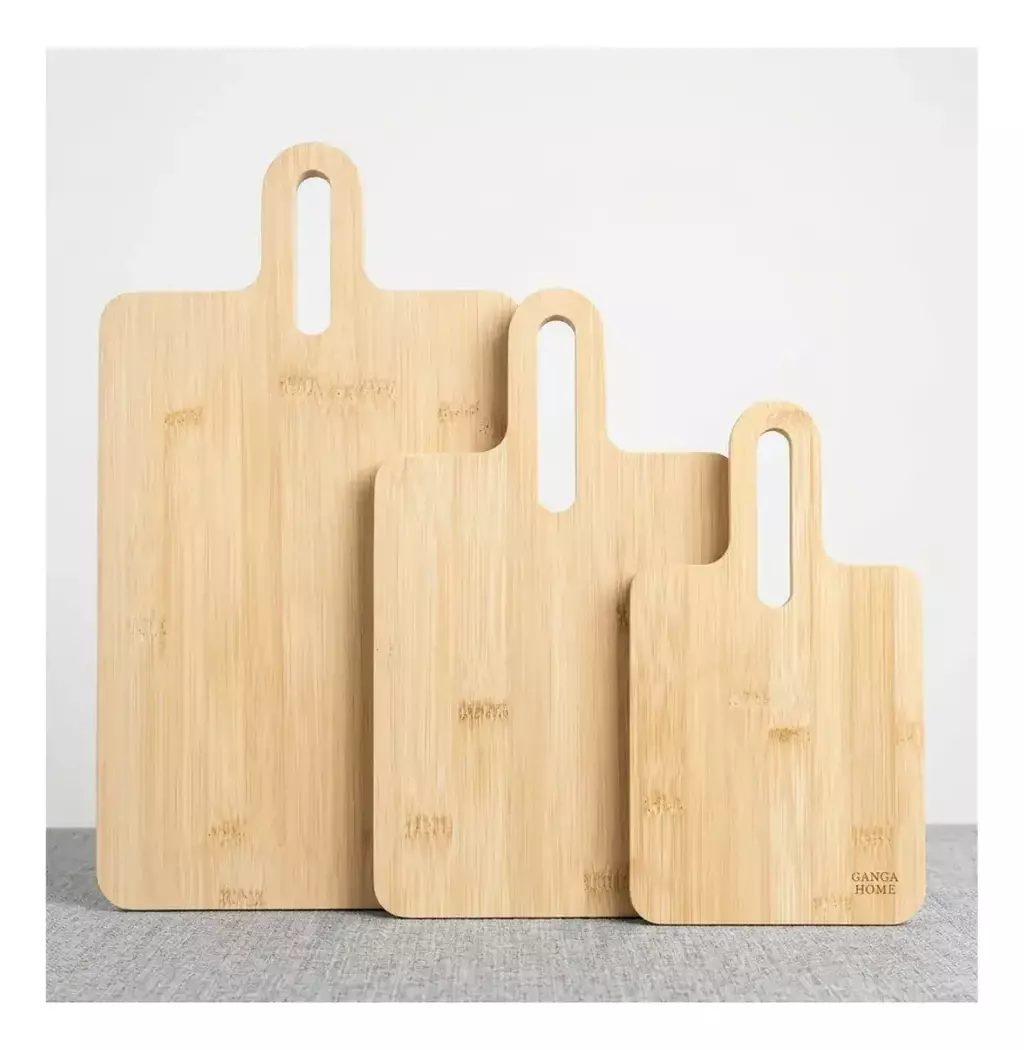 Set x3 Tablas Rectangular de Bambú GH-2316