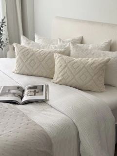 Funda Jacquard Rombos 60X40 Off White GH-0036, foto 4 de 8