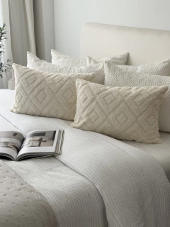 Funda Jacquard Rombos 60X40 Off White GH-0036, foto 3 de 8