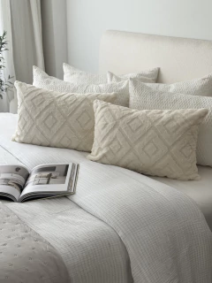 Funda Jacquard Rombos 60X40 Off White GH-0036, foto 2 de 8