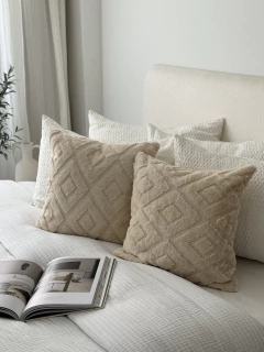 Funda Jacquard Rombos 45x45 Beige GH-0034, foto 2 de 8