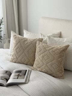 Funda Jacquard Rombos 45x45 Beige GH-0034, foto 3 de 8