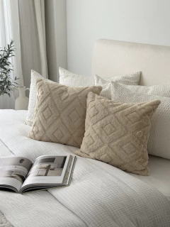 Funda Jacquard Rombos 45x45 Beige GH-0034, foto 1 de 8