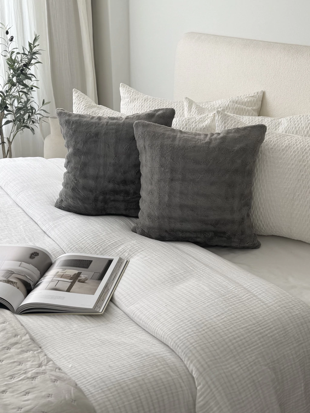 Funda Bubble 45x45 Gris Claro GH-0046GC
