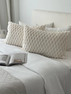 Funda Jacquard Panal 50X70 Off White GH-0041, foto 2 de 9