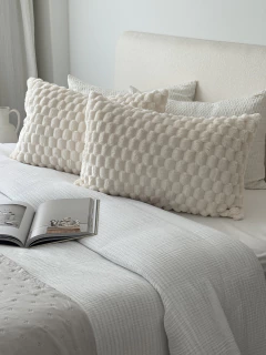 Funda Jacquard Panal 50X70 Off White GH-0041, foto 1 de 9