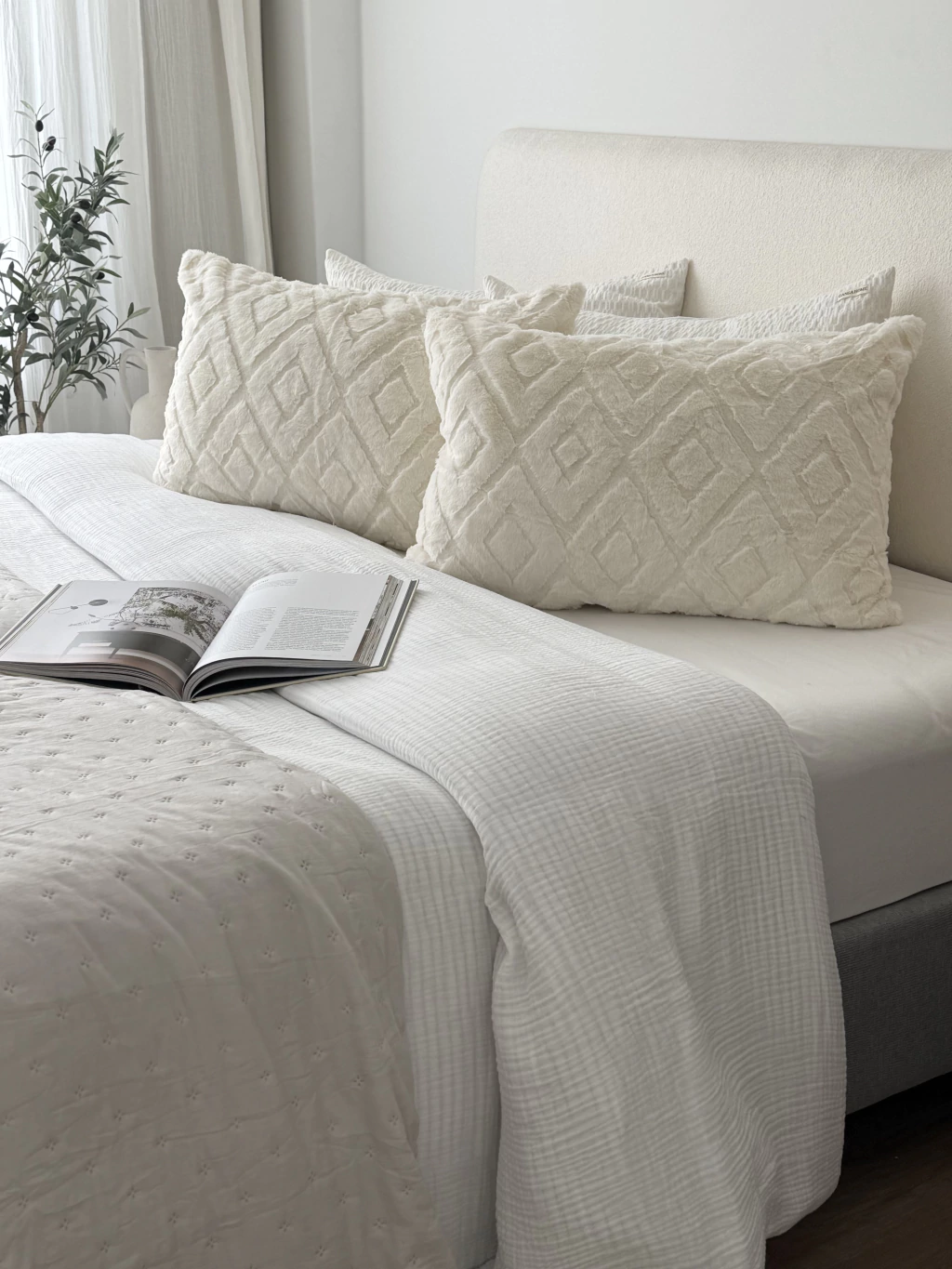 Funda Jacquard Rombos 50X70 Off White GH-0035