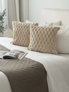 Funda Jacquard Panal 45X45 Beige GH-0040, foto 3 de 9