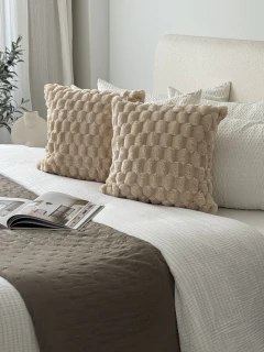 Funda Jacquard Panal 45X45 Beige GH-0040, foto 2 de 9