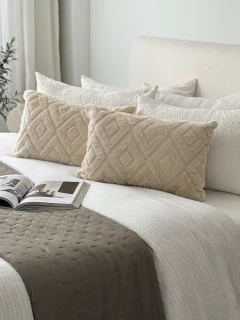 Funda Jacquard Rombos 60X40 Beige GH-0036, foto 4 de 9