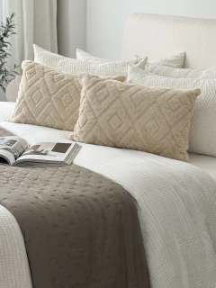 Funda Jacquard Rombos 60X40 Beige GH-0036, foto 1 de 9