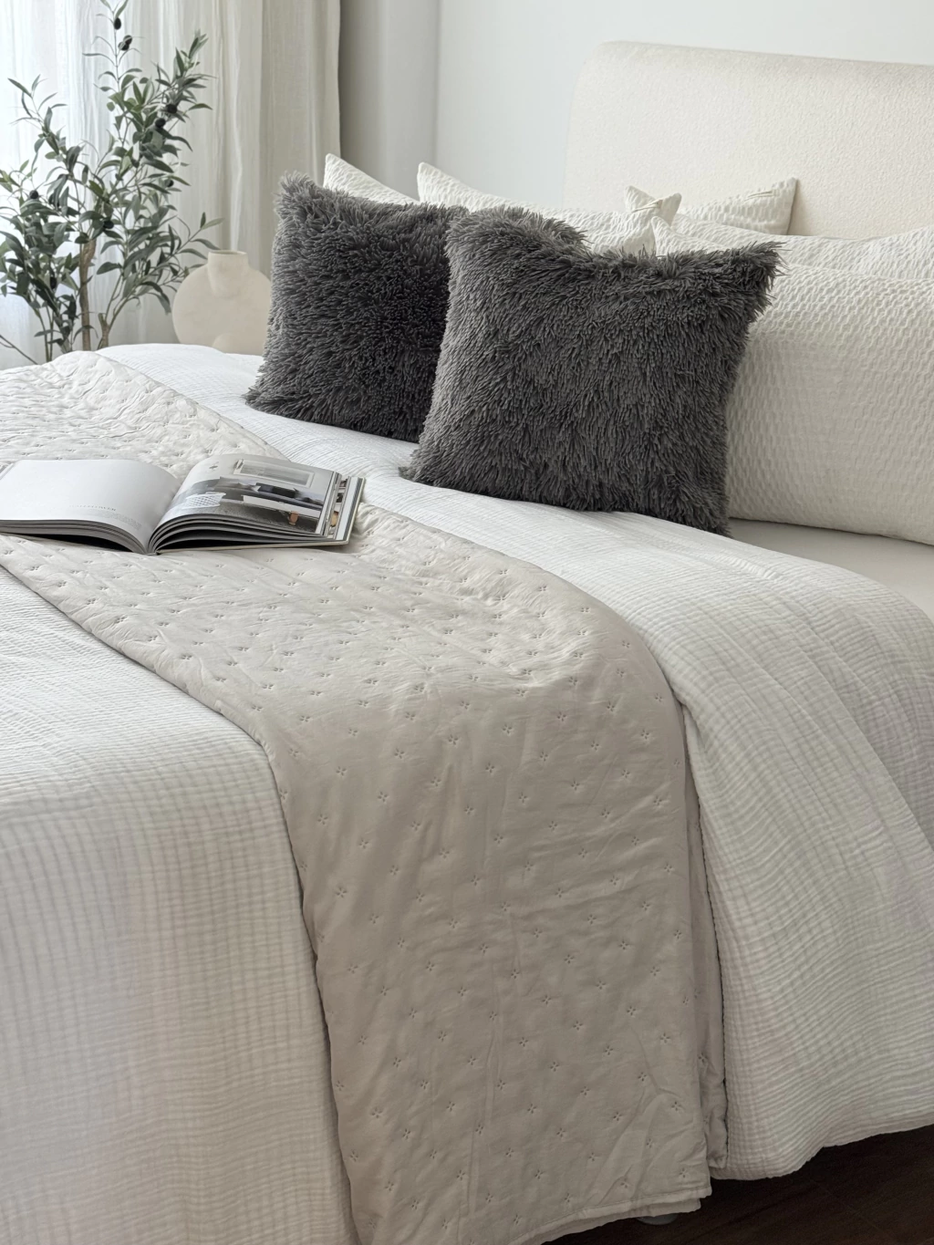 Funda Piel 45x45 Gris Claro GH-0049GC