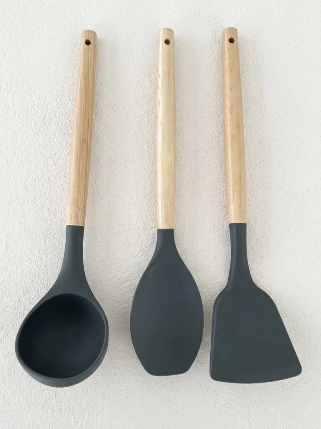 Set x3 Utensilios Gris C/ Bambu GH-2456G