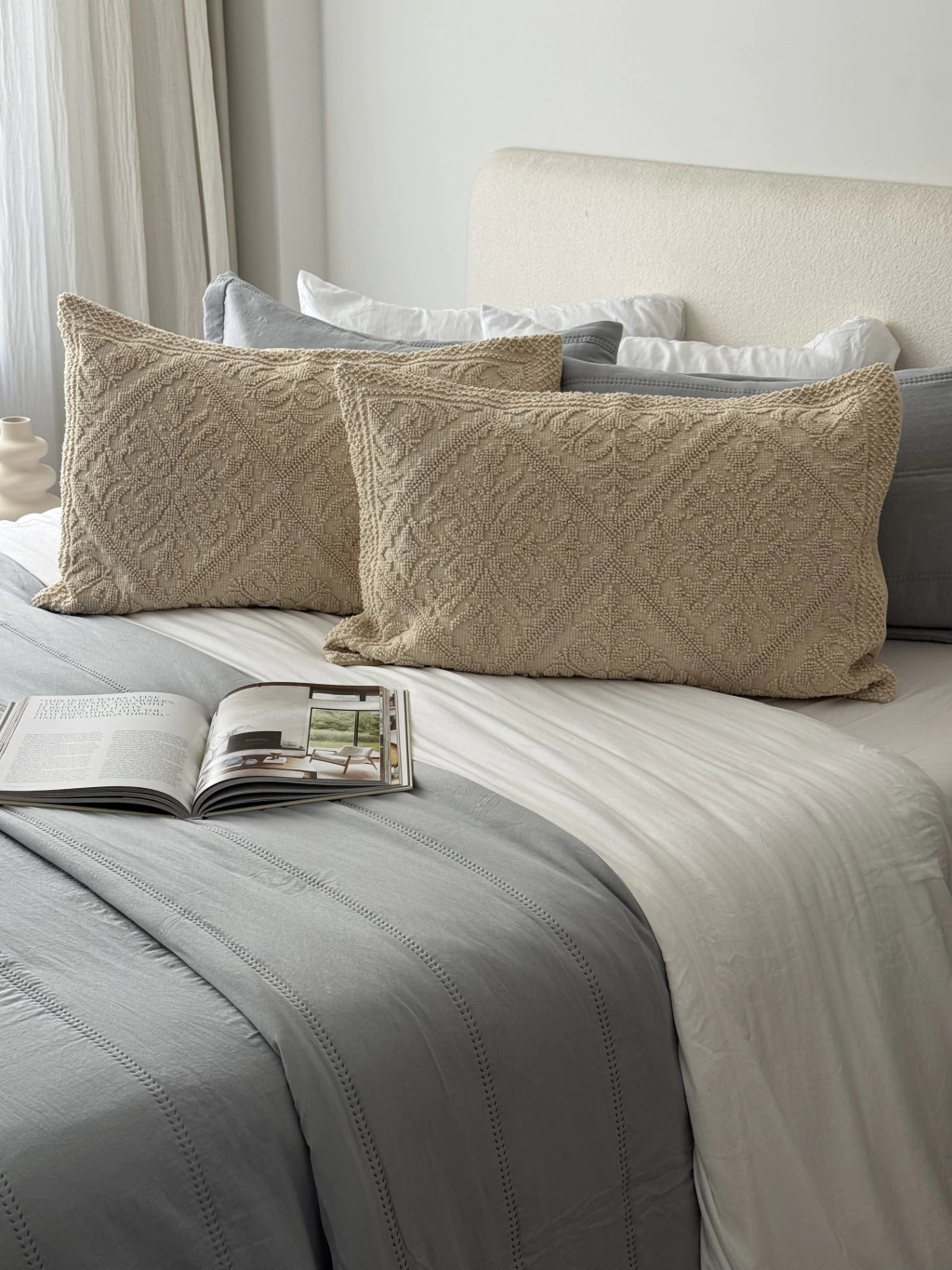 Funda Jacquard Indie 50x70 Beige GHI-82