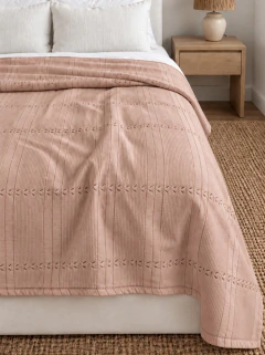 Cubrecama Boston King Rosa GH-2039K/RS, foto 1 de 4