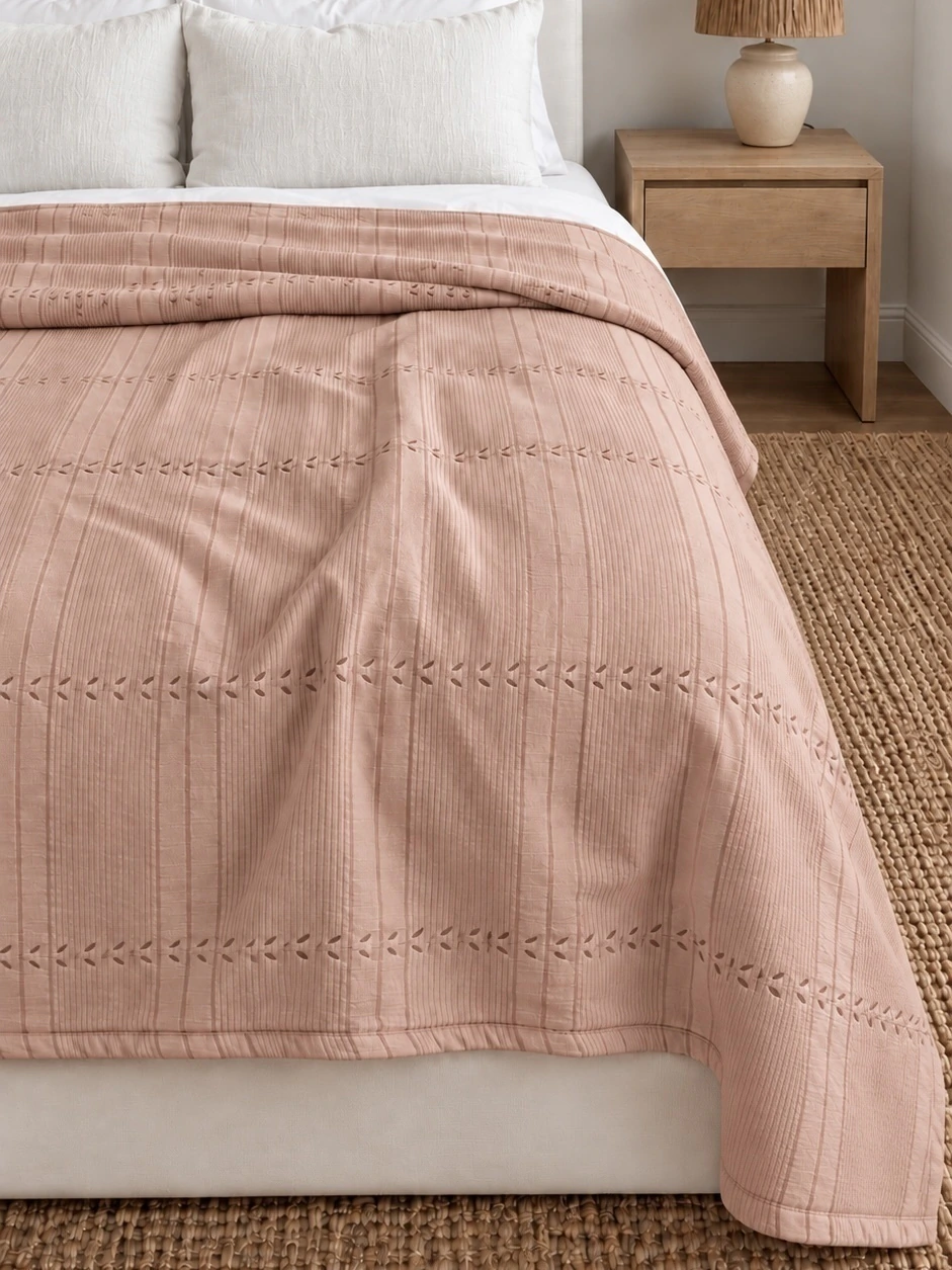 Cubrecama Boston Queen Rosa GH-2039Q/RS