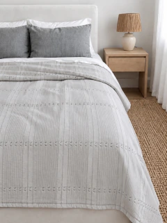 Cubrecama Boston Queen Gris GH-2039Q/G, foto 4 de 5