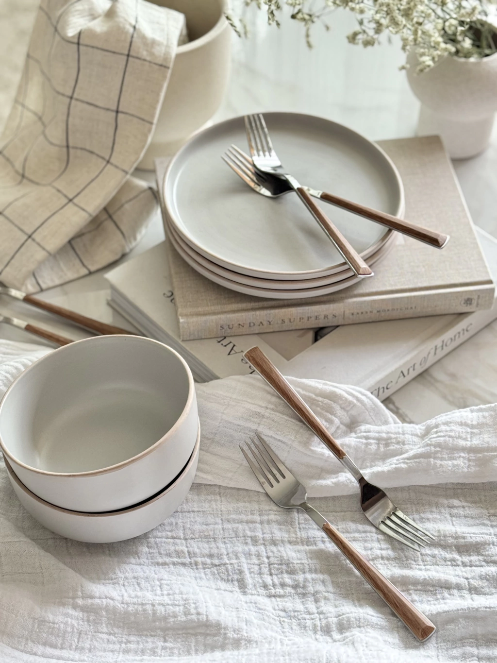 Set x6 Tenedores mango efecto madera GH-502