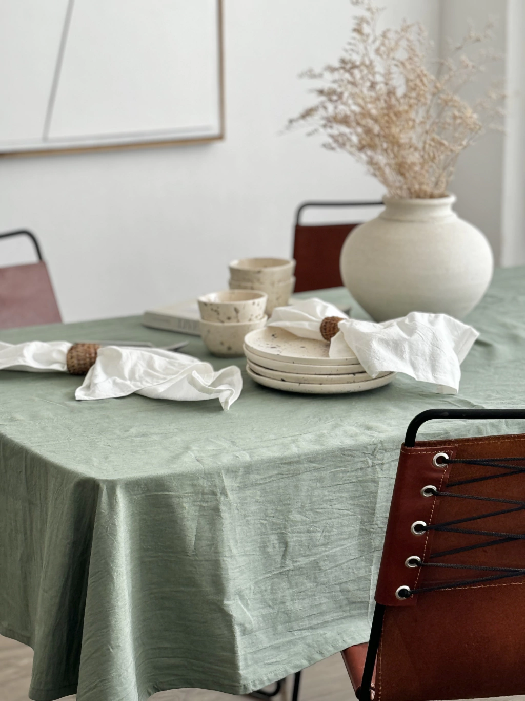 Mantel 3 mt verde seco