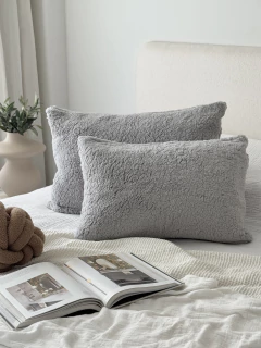 Funda Sherpa Gris Claro 50X70 GH-0020GC, foto 2 de 9