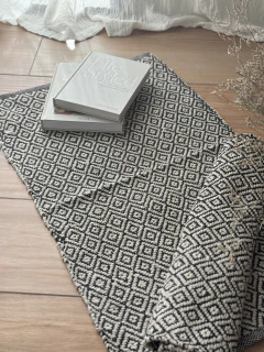 Alfombra Rombos Negro/Blanco, foto 4 de 10