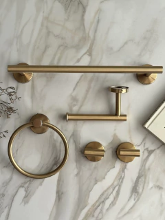 Set de accesorios para Baño x5 Pzas Oro GH-0033ORO, foto 1 de 7