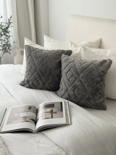 Funda Jacquard Rombos 45x45 Gris Claro GH-0034, foto 4 de 7
